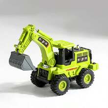 1件儿童合金挖掘机，儿童玩具，男孩惯性玩具车，婴儿玩具 - 彩色 - 查看 10