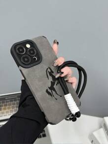 1pc Horse Pattern PU Leather Phone Case With Lanyard, Compatible With Apple 11 12 13 14 12 Pro Max 13 Pro Max 14 Pro Max 15 15 Pro 15 Plus 15 Pro Max 16 16 Pro 16 Plus 16 Pro Max Waterproof Shockproof Anti-Fall Scratch Resistant - Multicolor - View 1