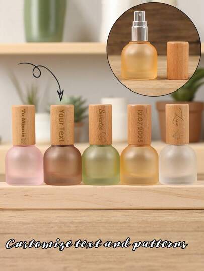 Customization 1pc 10ml/0.34oz Refillable Glass Perfume Spray Bottle With Adjustable Nozzle - Travel-Friendly Cosmetic & Cologne Container, Customizable Text Label, & Alcohol-Free For Skincare, Fragrance Samples, Perfume Bottle, Skincare Container, Modern Aesthetic, Material