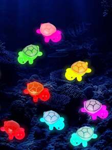 Night Light Turtle Statues - Resin Garden Miniature Animal Decorations - No Need For Electricity Or Batteries, Outdoor Decorations, Colorful Glowing Plastic Handmade Models, Suitable For DIY, Nail Art, And Home Decoration | Playful Animal Statues | Decorative Turtles