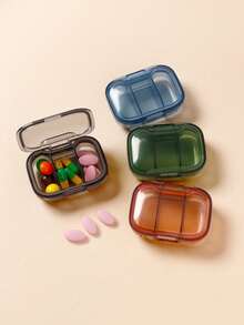 Mini cutie portabilă cu 3 compartimente pentru pastile, recipient pentru depozitarea tabletelor, cutie săptămânală pentru pastile, dozator de medicamente. Cutie pentru medicamente multifuncțională, cutie de depozitare pentru medicamente, cutie portabilă sigilată pentru medicamente, cutie de călătorie pentru medicamente, mini cutie portabilă de depozitare pentru pastile, cutie de călătorie impermeabilă și rezistentă la umiditate, cutie de depozitare pentru medicamente de călătorie