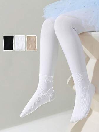 1pc Children's Opaque Tights, Soft Breathable Comfortable Stirrup Tights, Dance/Ballet Tights