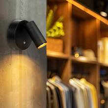 Versatile LED Spot Light, Magnetic Wall Light With 3 Color Modes & Adjustable Brightness - Touch Control, Easy Install, Perfect For Plants & Artwork - USB Rechargeable Battery - Ideal For Bedrooms, Living Rooms, And Hallways, Wireless Hole Free, 360 ° Rotating Touch Control - Black - 查看 4