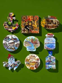 1 件意大利冰箱贴，3D 意大利旅游纪念品家居装饰磁性冰箱贴 - 彩色 - 查看 2