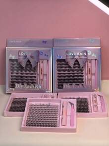 240 Kit extensão de cílios tufinho Lash iniciante diy -MIX 9-14MM - Preto - Visão 1