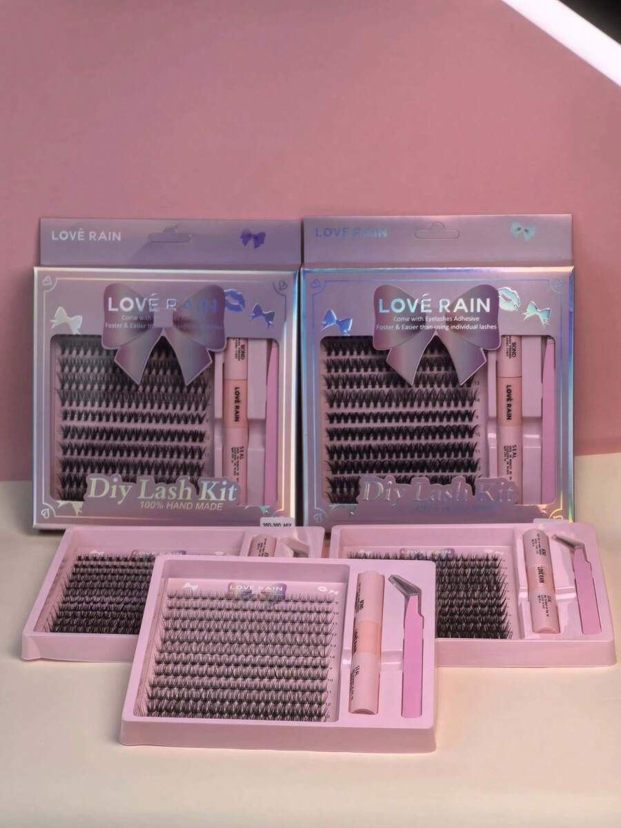 240 Kit extensão de cílios tufinho Lash iniciante diy -MIX 9-14MM - Preto - Visão 1