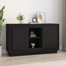 Küchenmöbel Sideboard Schwarz 102x35x60 cm aus Sperrholz Modernes Sideboard Vielfältige Verwendungsmöglichkeiten, Esszimmer/Küche