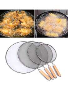 1 pieza Cubierta de red anti-salpicaduras de aceite, protector de salpicaduras con malla de acero inoxidable para sartén, olla de cocción