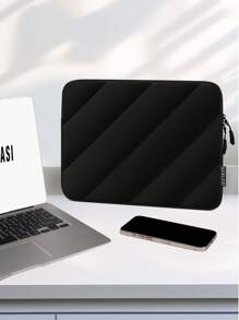 SENLASI SENLASI Puffy Protective Laptop Sleeve 13.5 14 15 16 Inch,Laptop Bag Compatible With Macbook Air 13 15 M1 M2 2012-2023, Pro 13 14 15 2010-2022,14-16 Chromebook Surface Notebook,Soft Fluffy Inner Lining, Waterproof Laptop Case,Beige Black Pink