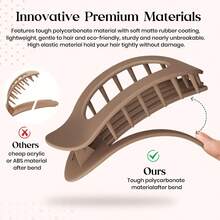 3个/6个装女士扁平圆形发夹套装，防滑发夹，弧形设计复古简约发饰夹，爪夹，发爪，发夹，发卡，发夹，发夹，学生用品 - 彩色 - 查看 7