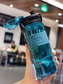 1 件，新款运动水壶防漏杯 - 户外健身水壶带刻度和茶滤，耐用塑料，适合健身房/徒步旅行、学生随行杯、返校