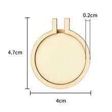 10pcs Wooden Mini Embroidery Hoops Set, Round Cross Stitch Frames, Suitable For DIY Crafts, Pendant Making, Art Decor Accessories, Jewelry Making Tools