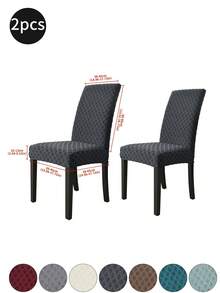 1pc/2pcs/4pcs/6pcs/30pcs Brown Jacquard Diamond Chair Cover, Dustproof And Stain-Proof, Classic And Simple Chair Cover, Suitable For Chairs In Living Room, Bedroom, Kitchen, Etc. - Multicolor - View 15