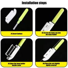 夜钓竿尖灯套装、夜钓指示灯、LED 荧光棒、智能变色咬钩报警器、CR425 浮漂锂电池（不可充电）、夜钓必备配件