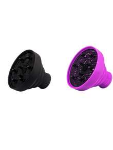 1/2 件装硅胶美发工具黑色粉色通用吹风机扩散器罩，可调节温度，耐高温，适用于大多数吹风机，可折叠便携设计，是居家、沙龙和旅行护发的理想之选，也是返校季和旅行度假的必备美发配件。这款美发工具包含梳子、吹风机、发刷等，适用于理发、美发设备、理发店等场所。 - 彩色 - 查看 21