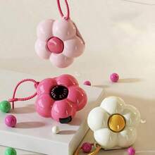 1 Stück tragbarer Dopamin-Stil Pillendose - transparente geschichtete Reisebox für Pillen, Mini Kosmetik & Schmuckaufbewahrung - Blumen Design, abnehmbare Fächer, Haltegriff