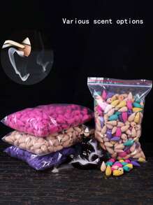 100 szt. naturalnych stożków kadzidełkowych z przepływem zwrotnym: jaśmin, róża, lilia, drzewo sandałowe, osmantus, piołun, agar, lawenda