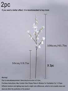 3 件人造花樱花树枝 41.7 英寸假丝绸樱花花、桃花、绿色仿真植物、青梅装饰、花瓶、婚礼、派对、客厅、卧室、DIY 墙壁、书桌填充物。用于家庭婚礼派对景观 DIY 装饰樱花丝绸花树装饰