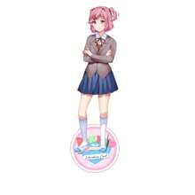 Doki Doki Literature Club! Anime Character Cute Girl Action Figure Models, Approx. 18CM Height, Monika, Sayori, Natsuki, Yuri Figurines, Anime Desktop Decor Collectibles, Doki Doki Literature Club Merchandise (Transparent Or White Base Randomly Included) - Multicolor - View 16