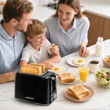 Tostadora 750w 2 Rebanadas 7 Niveles De Tostado Negra - Tipo de Enchufe A USA (110-127V) - Ver 9