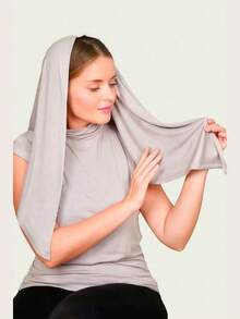 1pc Premium Instant Triangle Hijab, Crystal Linen Fabric One-Piece Headscarf, Quick Wrap Design, No Undercap Needed, Suitable For Daily Wear, Prayers And Outings For Dress - Premium Triangle Hijab - View 28