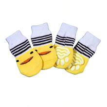 4 sztuki uroczych skarpetek dla zwierząt, antypoślizgowe, chroniące łapy przed zarysowaniami i brudem, odpowiednie dla kotów i małych psów