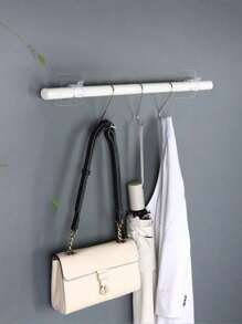 8/6/4/2Pcs Curtain Rod Brackets No Drilling, Self Adhesive Curtain Rod Holders Nail Free Adjustable Curtain Rod Hooks Curtain Hangers For Bathroom Kitchen Bathroom Hotel, Shower Curtain Rod