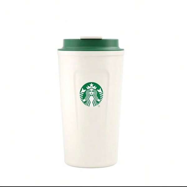 Starbucks White  Cup 473ml Jianfeng Series Travel Cup Stainless Steel Diamond Cut Cup Mouth One-Touch Opening Leak-Proof Design Gift For Girlfriend/Bestie High-Value Water Cup