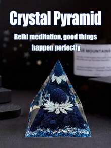 Pyramid For Positive Energy, Orgonite Citrine&Blue Sandstone Stones Healing Crystals Pyramid For Reduce Stress Chakra Reiki Healing Meditation Attracts Lucky And Success,Pyramid Healing Crystals Amethyst Crystal Stone Energy Generator For Yoga Reiki Meditaion,Purple Meteorite Pyramid,Tiger Eye Lotus Pyramid,Blue Sandstone Golden Lotus Pyramid Gifts Birthday Graduation