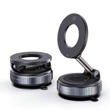 Supporto per telefono auto regolabile a 360°, con ventosa a vuoto meccanica, rotazione a 360°, forte attrazione magnetica, supporto universale compatibile con iphone, smartphone Android, regalo per compleanni, famiglia, amici, accessori auto, supporto per telefono auto compatibile con iphone, smartphone Android, regalo per compleanni, famiglia, amici