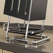 1 件简约不锈钢刀架，家庭必备厨房收纳用品