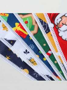 3 piezas de paños de limpieza de poliéster súper suaves con temática navideña de dibujos animados, toallas tejidas cuadradas adecuadas para la cocina y el baño, absorbentes y sin pelusa, herramientas de limpieza navideñas multifuncionales