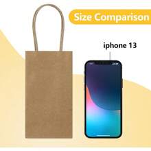 Local Warehouse 100 Pack 3.5x2.4x6.7 Inches Mini Gift Party Favor Bags Small Brown Gift Bags With Handles Bulk  Kraft Paper Sacks - Brown - View 3