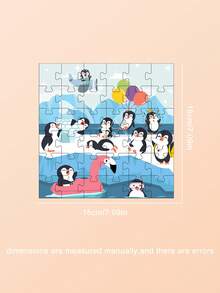 1 Set Paper Jigsaw Puzzles, 36pcs Delicate Puzzles With Animal, Penguin, Ocean, Space Themes, Children's DIY Educational Toys, Parent-Child Interactive Props, Develop Hands-On Ability And Thinking, Holiday & Birthday Gift - Multicolor - View 7