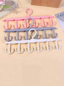 1pc Rotating Multi-Function Clothes Hanger With Multiple Hooks, Suitable For Ties And Scarves, Bedroom Closet Space Organizer, Storage Box, Women's White T-Shirts, Women's Black Pants, Women's Winter Outfits, Dresses, Women's Elegant Apparel