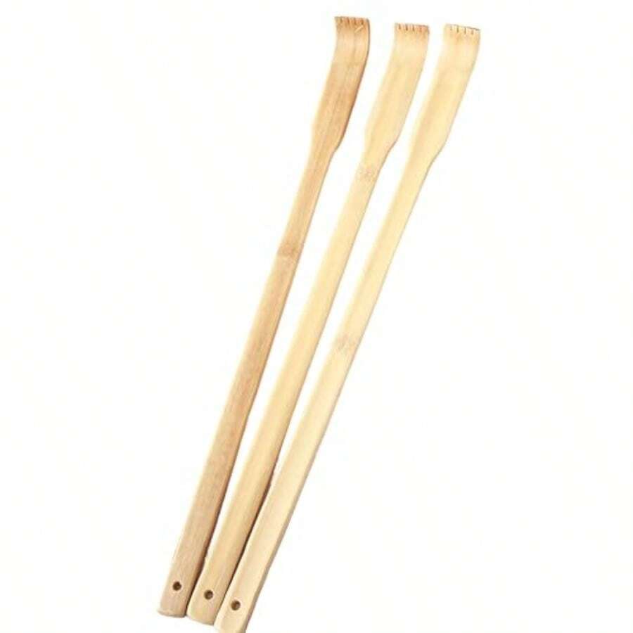 M3 Pcs Bamboo Back Scratcher 100% Natural Bamboo Back Scratchers 17 Inch Long Handle Back Scratchers For Adults Men Women 16.5 Inches 5001 - 如圖 - 查看 1