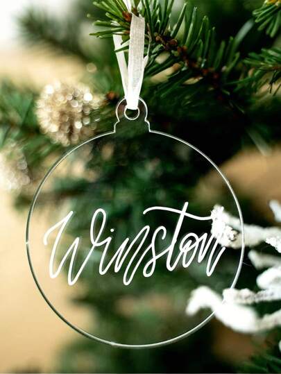 12pcs-3" Clear Round Acrylic Christmas Ornament 2026, DIY Bulk Blank Circle Bulb Xmas Bauble Tree Decorations, Stocking Name Tag, Holiday Tags, Momento,Keychain Blanks,Bulk Acrylic Circles Clear Disc Ornaments Blanks With Hole For Vinyl, DIY Keychain And Craft Project,Christmas Tree Ornaments,3 Inch Clear Round Acrylic Flat Disc Ornaments Blanks - Transparent Circle Discs For Christmas, Winter, New Year Party Hanging Decorations