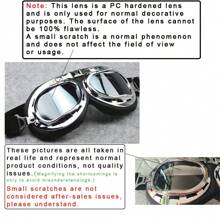 1pc Vintage Windproof Dustproof Cycling Goggles, Black Copper Silver Frame, Motorcycle Helmet Decorative Outdoor Riding Glasses