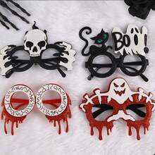 1 buc Halloween ochelari de vedere jucărie noutate ochelari cosplay Halloween petrecere favoare amuzant sclipici decorațiuni de petrecere ochelari dovleac păianjen pânză fantomă liliac pălărie craniu ocular ochelari