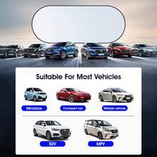 Easypie Selection Tấm che nắng cửa sổ sau xe hơi dạng hút chân không - Chống tia UV & Bảo vệ sự riêng tư, Tấm che nắng xe hơi có thể gập lại, Phù hợp với xe sedan, SUV, xe tải, Đa năng, Cần thiết cho mùa hè - Một cỡ - Xem 6