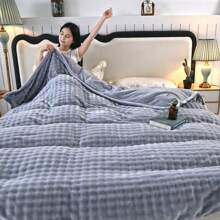 Funda nórdica de terciopelo de leche de unicolor simple, nueva de 2025, de una sola pieza