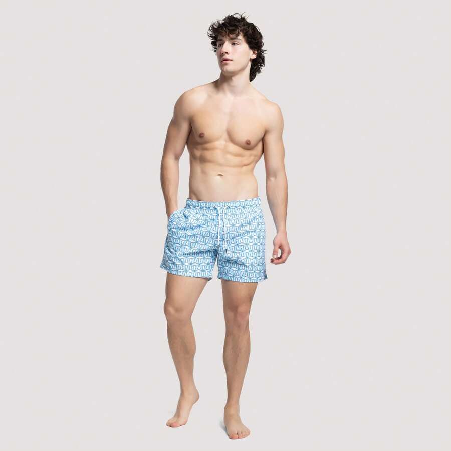 Metric Blue Swimshorts - Blue - View 1