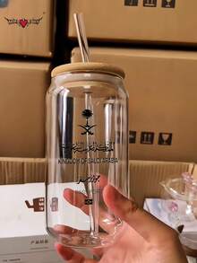 2 件/套可重复使用玻璃吸管杯，带蝴蝶结装饰，容量：500 毫升/16 盎司，适用于咖啡、奶茶、饮料，是送给朋友、返校的最佳礼物 - 粉色 - 查看 3