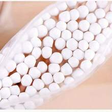 500 pezzi Bamboo in cotone a forma di acero in legno, con punte doppie in misto cotone, adatto per orecchie, trucco, pulizia quotidiana, senza