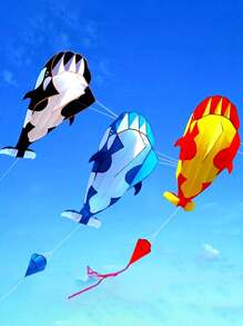 1 pezzo Delfino, balena, orca gonfiabile morbido e senza ossa, con bobina da 50 m e coda, adatto per attività all'aperto. Un regalo perfetto per amici e familiari durante le vacanze.