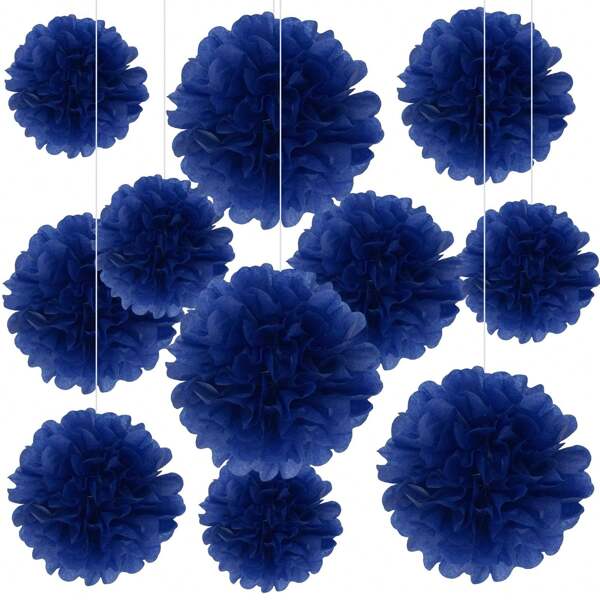 9/27 peças de pompons de papel, flores de tecido branco, decoração fofa para pendurar, para decoração de cenário, decoração de casa, decoração de quarto, para decoração de festa de aniversário, lembrancinha de festa de casamento, decoração de presente de formatura empresarial