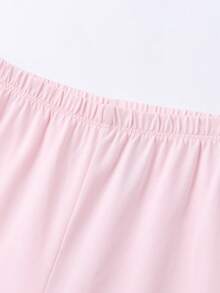 Annil Children's Clothing For Girls, Girls, Boys, Girls, Teenagers, Autumn Shirts And Pants Sets, Home Thermal Clothing Base, Autumn Shirts And Pants - Pink - View 5