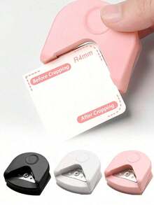 1pc R4 Corner Punch, Portable Paper Trimmer And Cutter, Suitable For DIY Card, Photo Cutting, Scrapbooking, R4 Corner Rounding, Card Paper Photo Rounding, Plastic Film Rounding, Card Straight And Sharp Angle Cutting - Multicolor - View 1