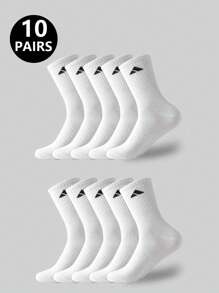 1/5/10/20 Pairs Casual Long Socks, Simple Comfort Breathable Daily Wear Unisex Crew Socks, Fall Socks