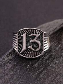 1 件圣本笃戒指，男士款 - 朋克珠宝，带有驱魔符号、十字形设计和耐用结构 - 非常适合朋克摇滚迷和寻求精神保护的人 - 彩色 - 查看 5